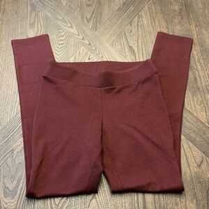 White House Black Market Maroon Leggings Size Extra Small